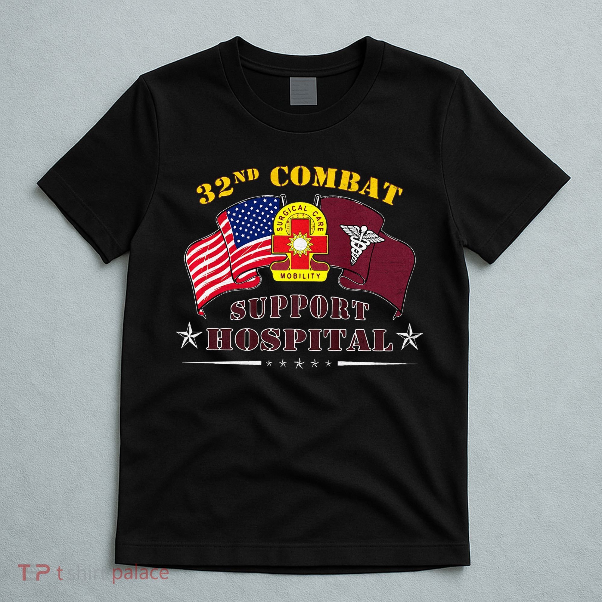 Army Combat Medic 32nd Combat Support Hospital Veteran T-Shirt
