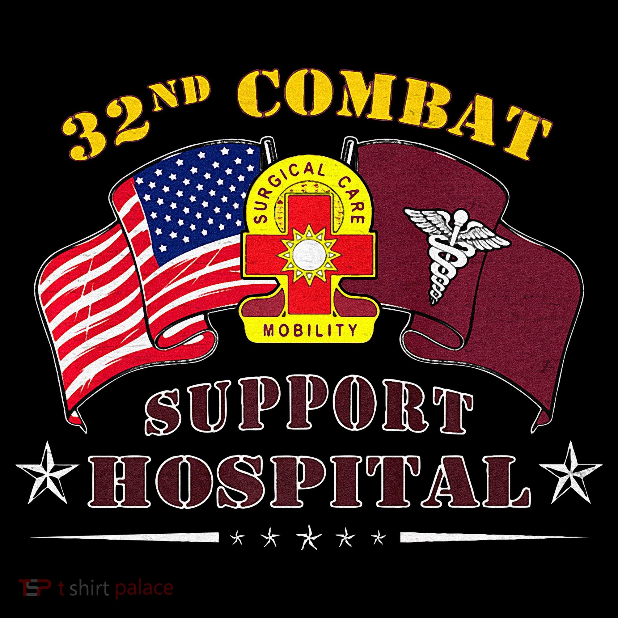 Army Combat Medic 32nd Combat Support Hospital Veteran T-Shirt