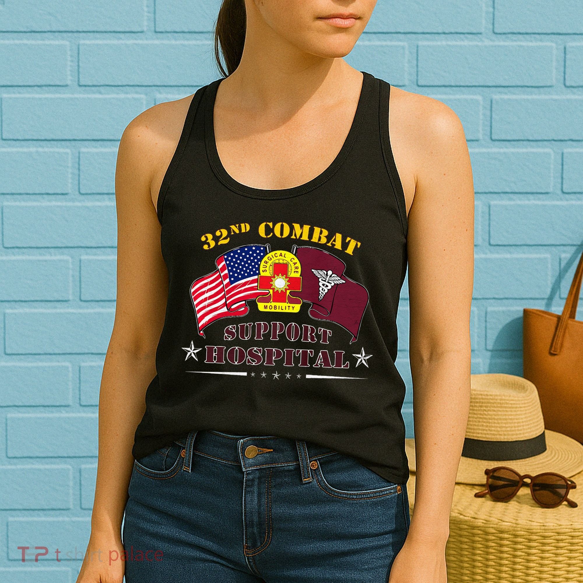 Army Combat Medic 32nd Combat Support Hospital Veteran Women's Tank Top