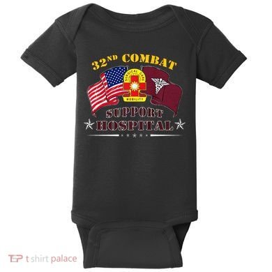 Army Combat Medic 32nd Combat Support Hospital Veteran Baby Bodysuit