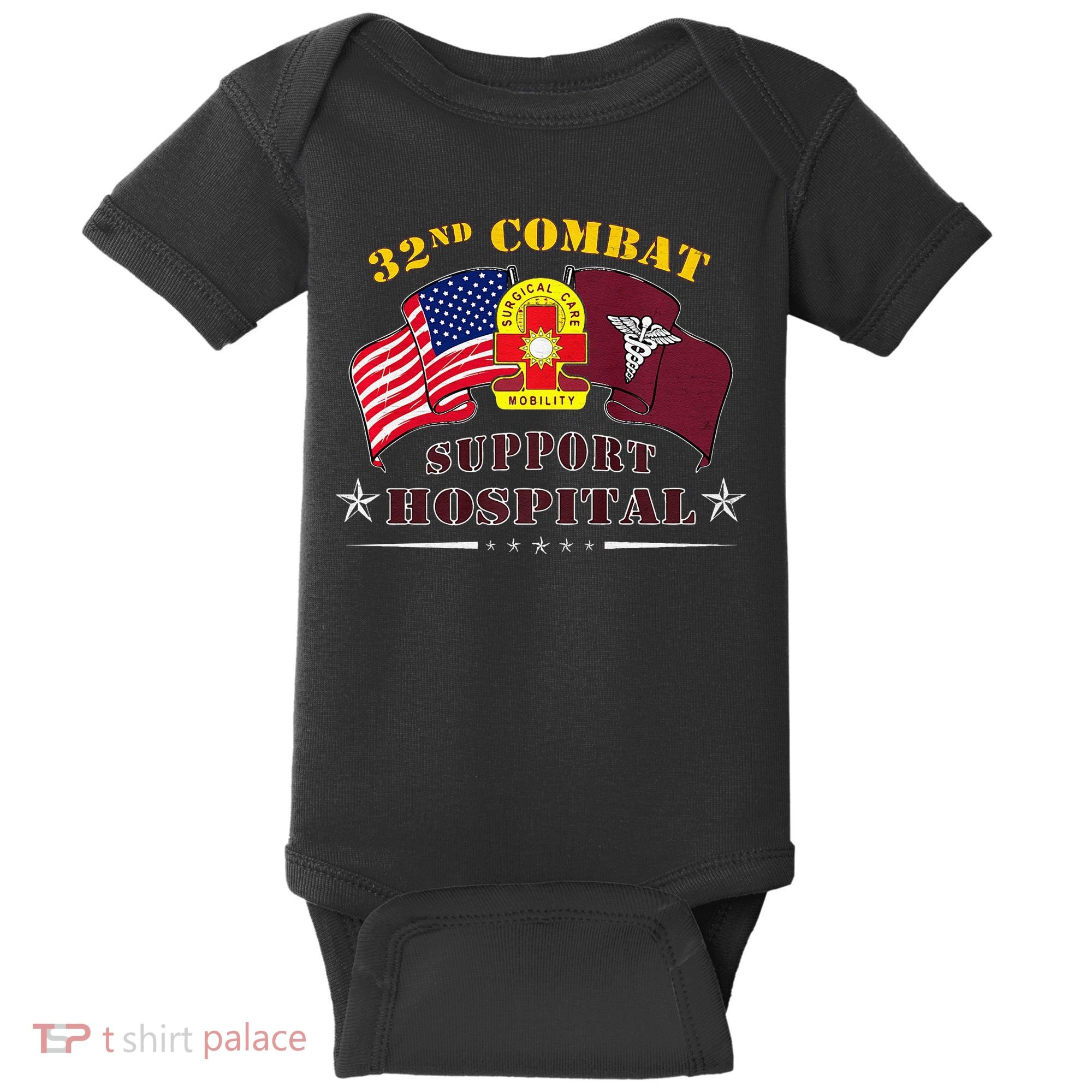 Army Combat Medic 32nd Combat Support Hospital Veteran Baby Bodysuit