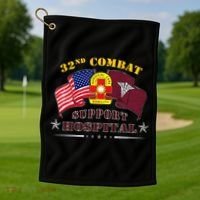 Army Combat Medic 32nd Combat Support Hospital Veteran Golf Towel thumb 1