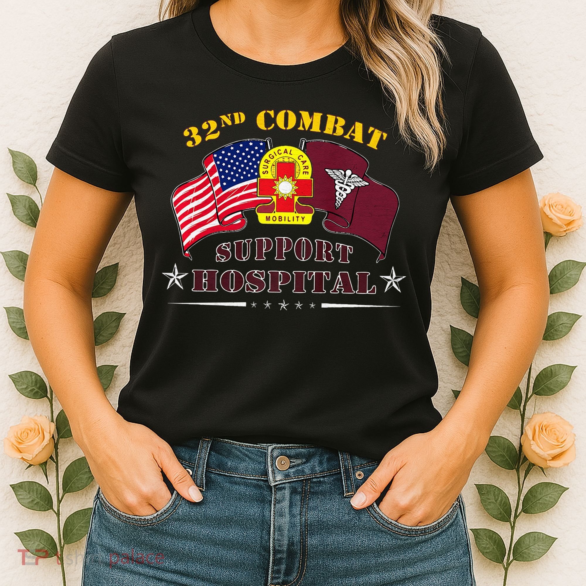Army Combat Medic 32nd Combat Support Hospital Veteran Women's T-Shirt