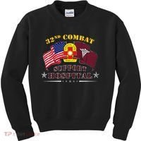 Army Combat Medic 32nd Combat Support Hospital Veteran Kids Sweatshirt thumb 0