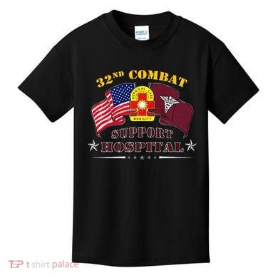 Army Combat Medic 32nd Combat Support Hospital Veteran Kids T-Shirt