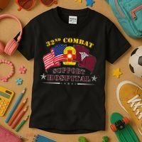 Army Combat Medic 32nd Combat Support Hospital Veteran Kids T-Shirt thumb 3