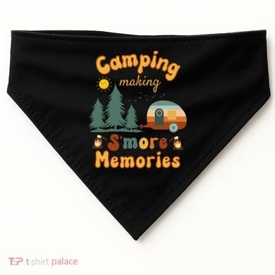 Awesome Camping Making Smore Memories Camping Lovers Meaningful Gift USA-Made Doggie Bandana