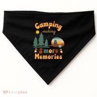 Awesome Camping Making Smore Memories Camping Lovers Meaningful Gift USA-Made Doggie Bandana thumb 0