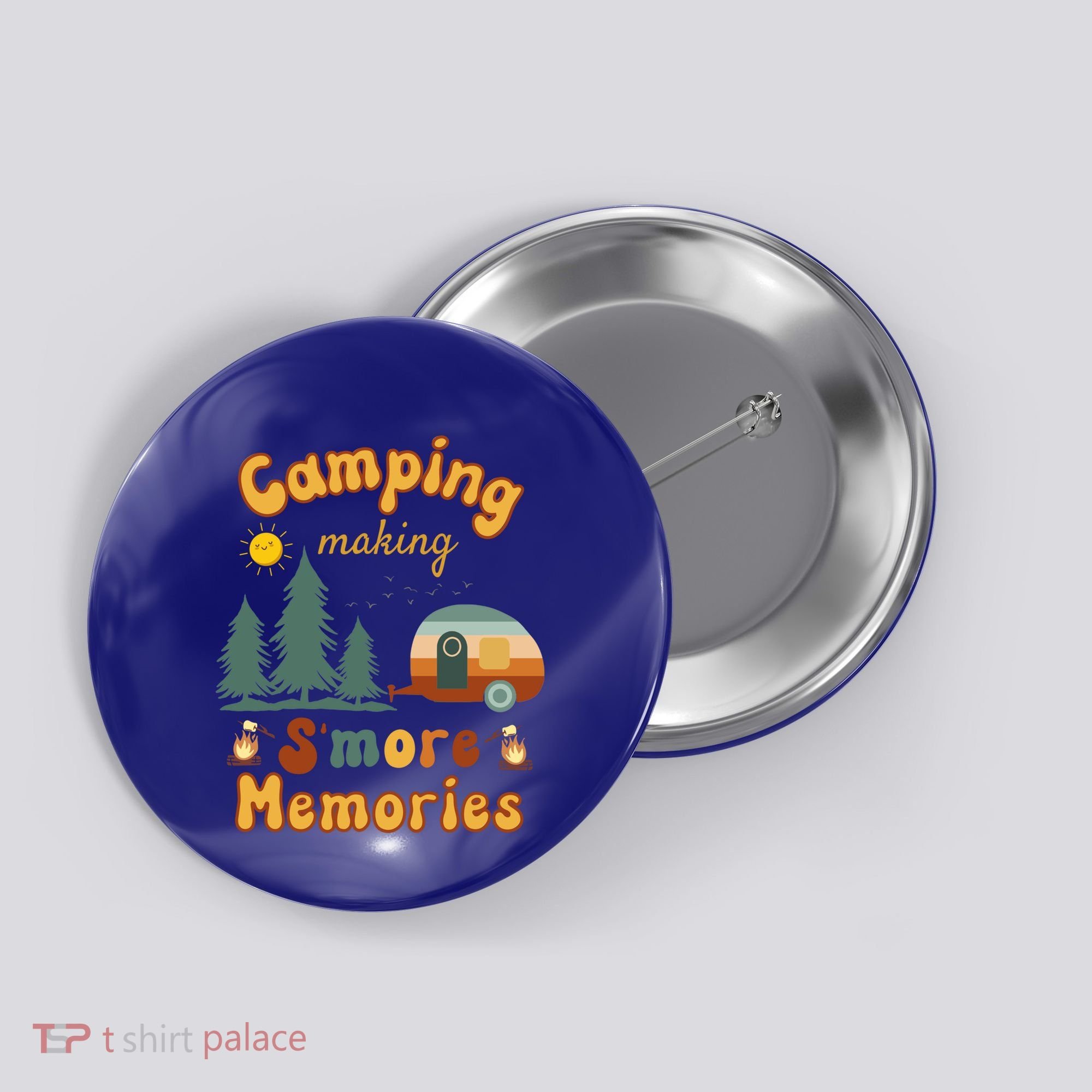 Awesome Camping Making Smore Memories Camping Lovers Meaningful Gift Button