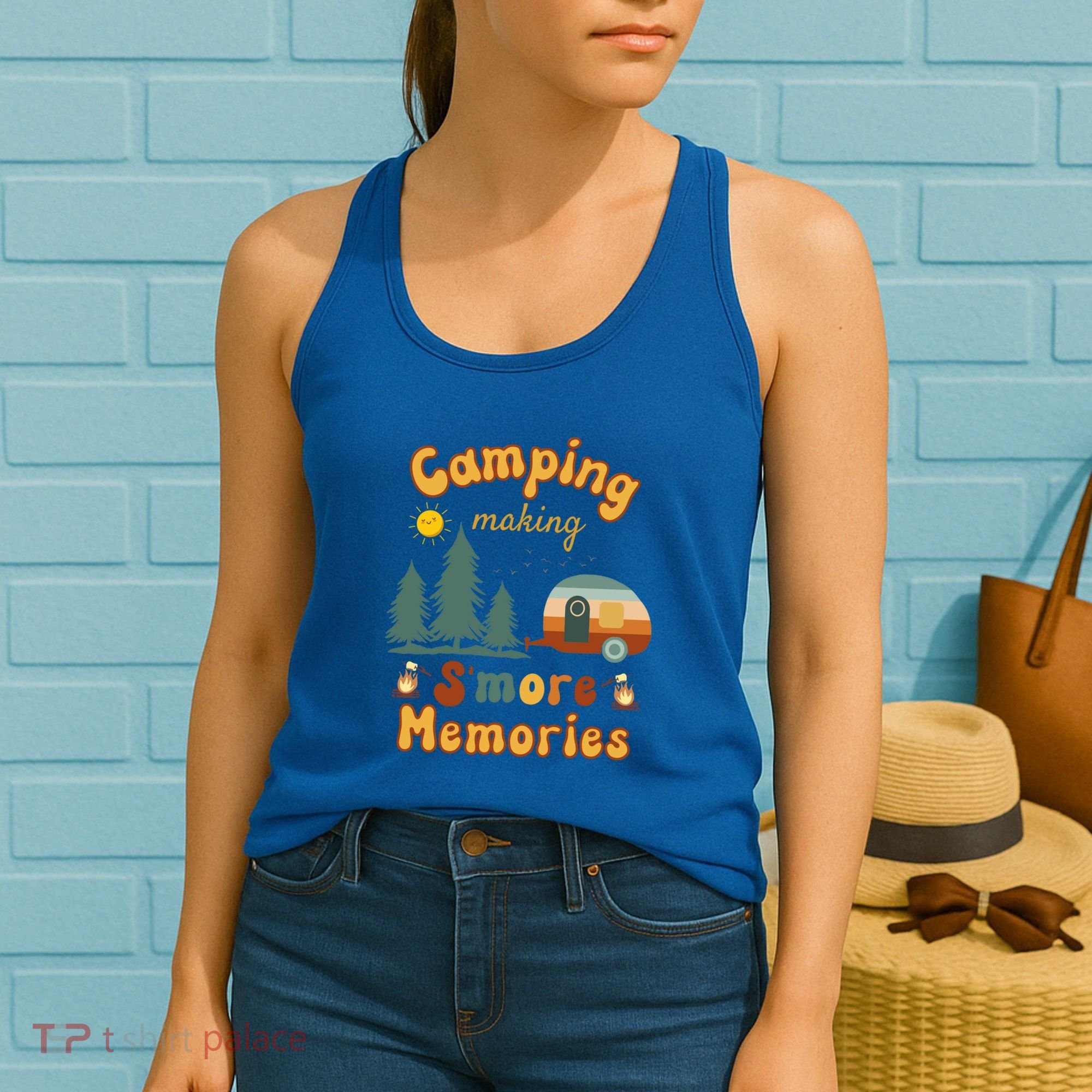 Awesome Camping Making Smore Memories Camping Lovers Meaningful Gift Women's Tank Top