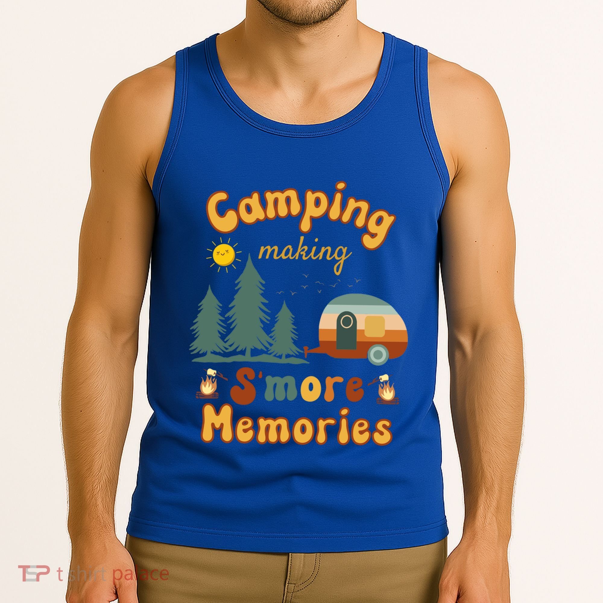 Awesome Camping Making Smore Memories Camping Lovers Meaningful Gift Tank Top