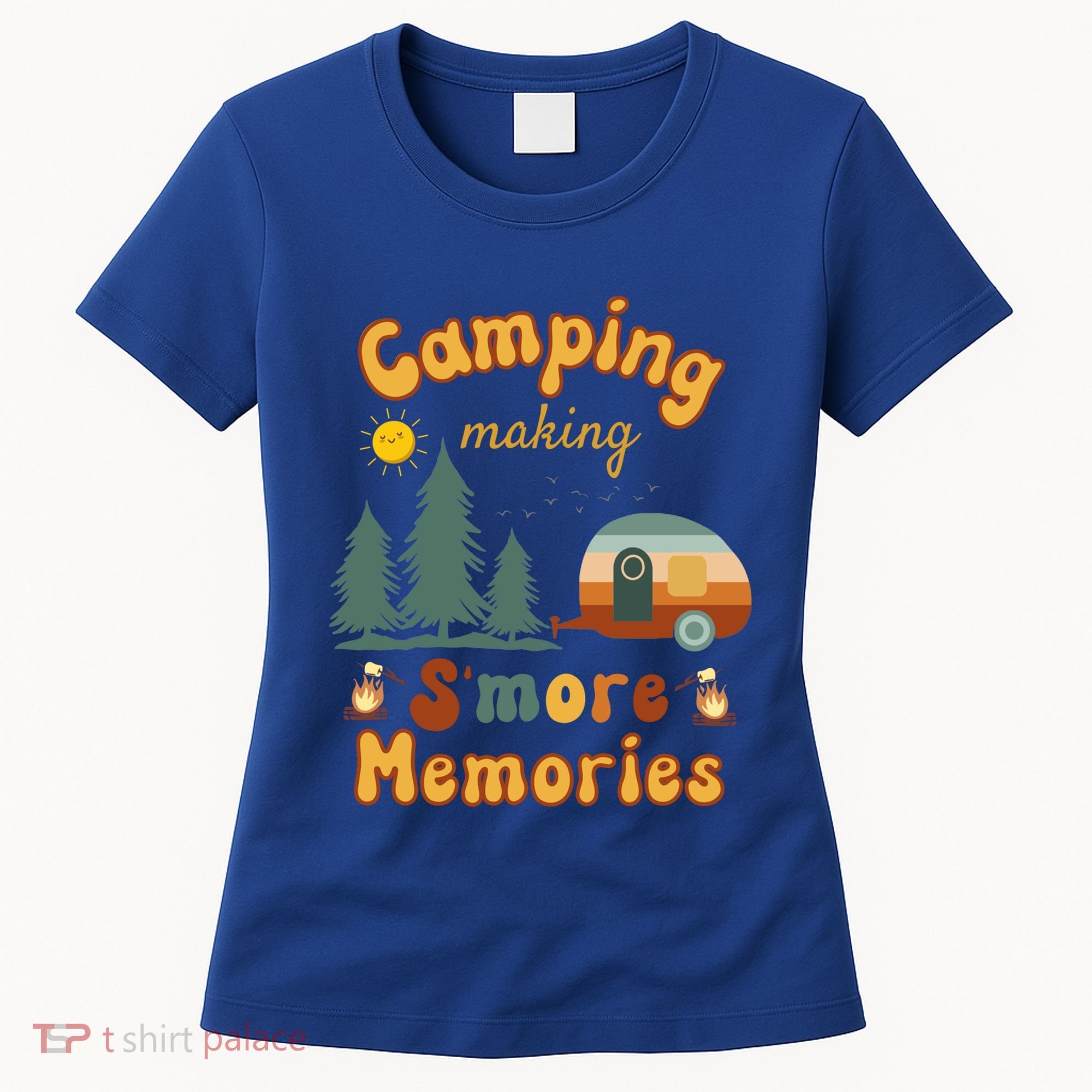 Awesome Camping Making Smore Memories Camping Lovers Meaningful Gift Women's T-Shirt