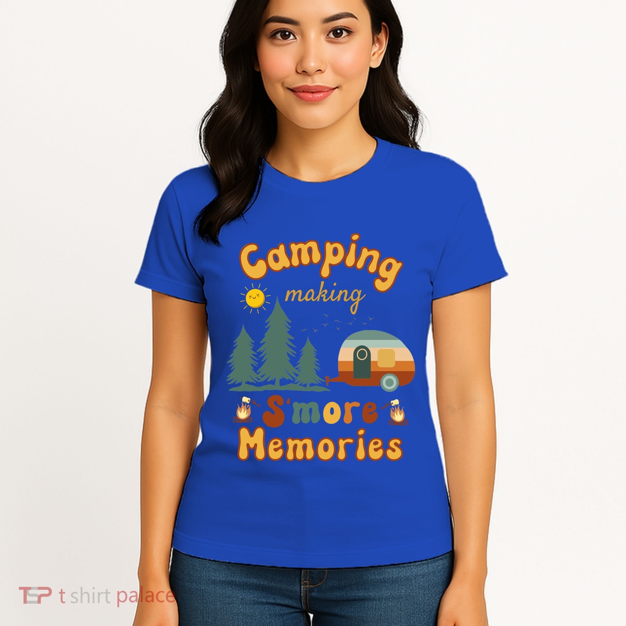 Awesome Camping Making Smore Memories Camping Lovers Meaningful Gift Women's T-Shirt