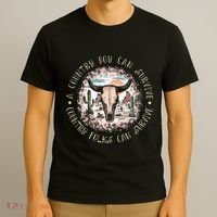 A Country Music Boy Can Survive Country Folks Can Survive T-Shirt thumb 3
