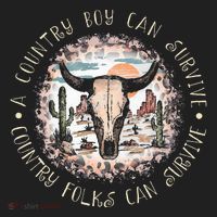 A Country Music Boy Can Survive Country Folks Can Survive Beanie thumb 2