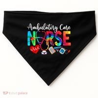 Ambulatory Care Nurse Tie Dye Love Heart Stethoscope Gift USA-Made Doggie Bandana thumb 0