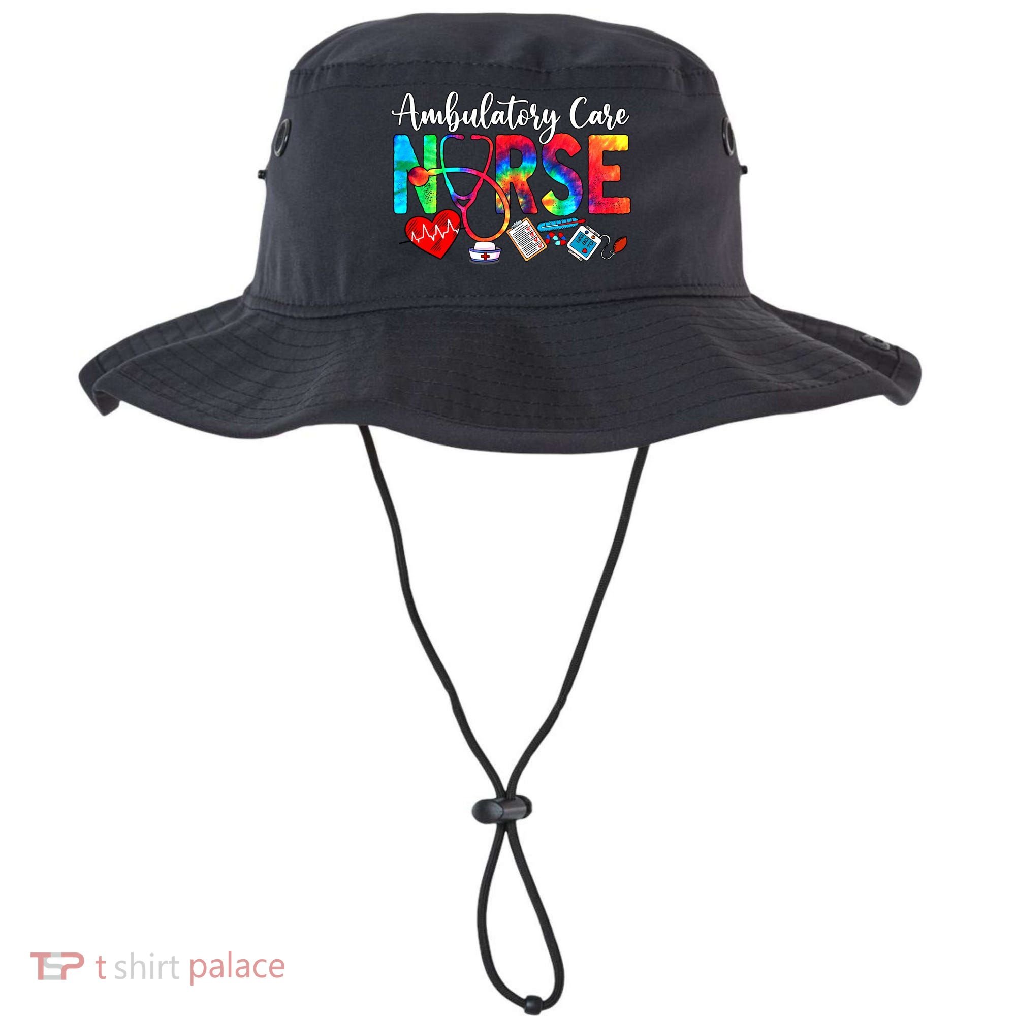 Ambulatory Care Nurse Tie Dye Love Heart Stethoscope Gift Bucket Hat
