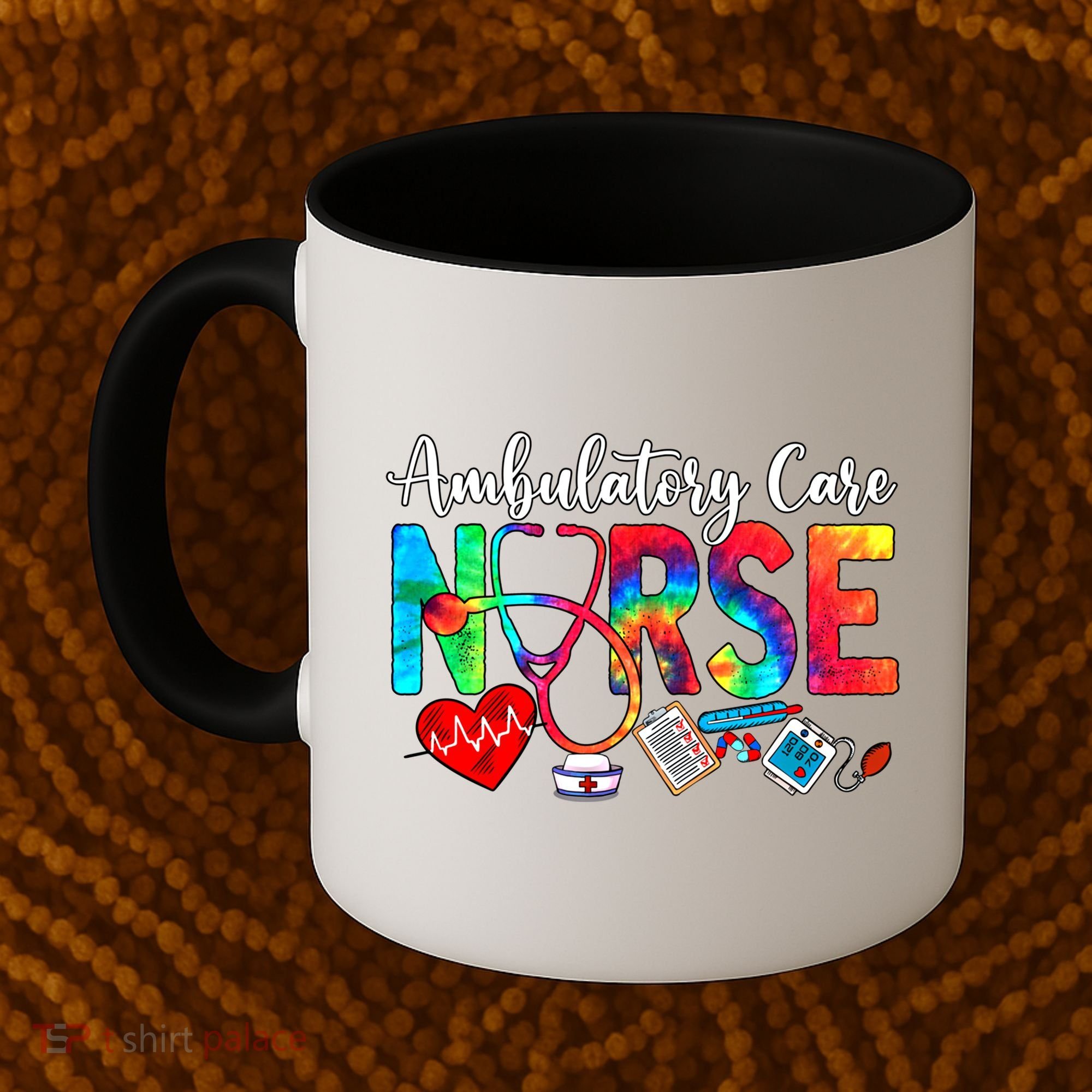 Ambulatory Care Nurse Tie Dye Love Heart Stethoscope Gift Coffee Mug