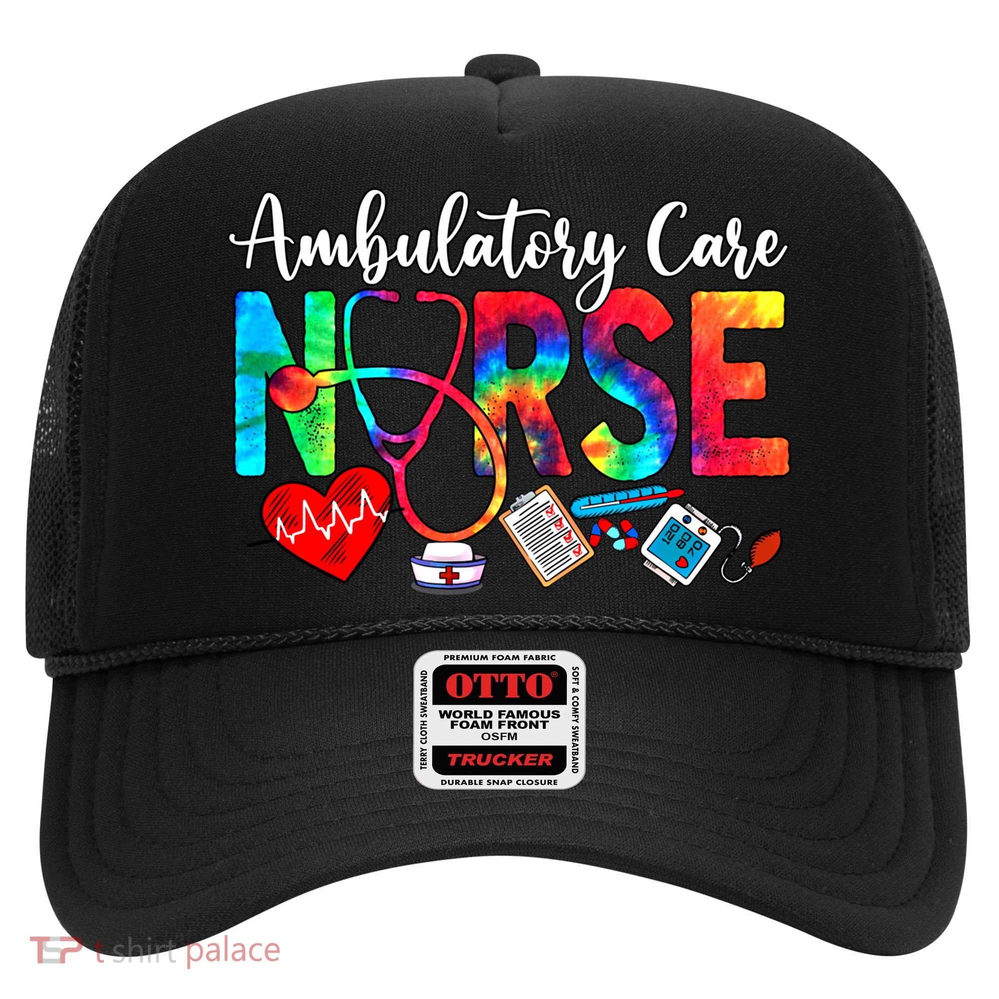 Ambulatory Care Nurse Tie Dye Love Heart Stethoscope Gift Hat