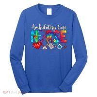 Ambulatory Care Nurse Tie Dye Love Heart Stethoscope Gift Long Sleeve Shirt thumb 0