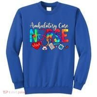 Ambulatory Care Nurse Tie Dye Love Heart Stethoscope Gift Sweatshirt thumb 0