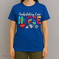 Ambulatory Care Nurse Tie Dye Love Heart Stethoscope Gift T-Shirt thumb 4