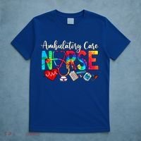 Ambulatory Care Nurse Tie Dye Love Heart Stethoscope Gift T-Shirt thumb 5