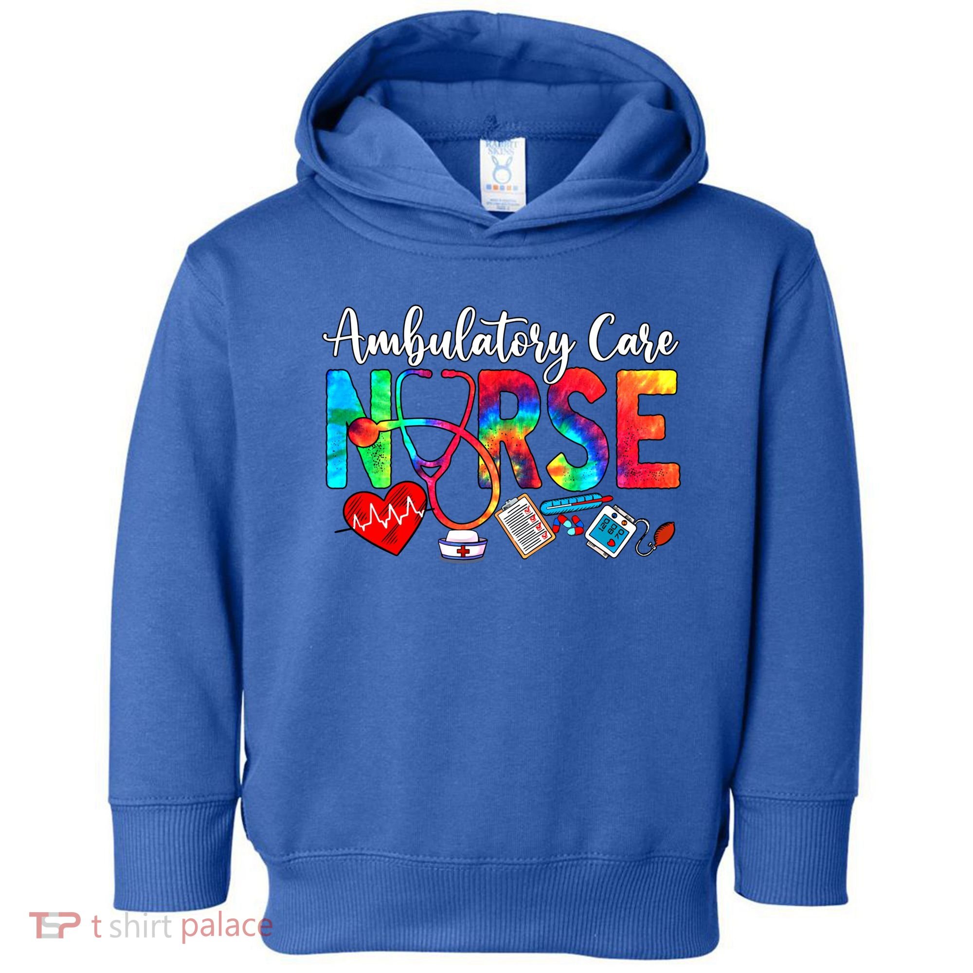 Ambulatory Care Nurse Tie Dye Love Heart Stethoscope Gift Toddler Hoodie
