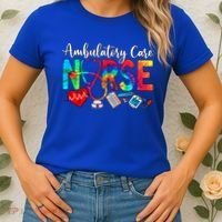 Ambulatory Care Nurse Tie Dye Love Heart Stethoscope Gift Women's T-Shirt thumb 2