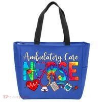 Ambulatory Care Nurse Tie Dye Love Heart Stethoscope Gift Tote Bag thumb 0