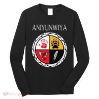 Aniyunwiya Cherokee Nation Native American Medicine Wheel Long Sleeve Shirt thumb 0
