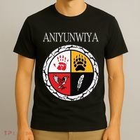 Aniyunwiya Cherokee Nation Native American Medicine Wheel T-Shirt thumb 3