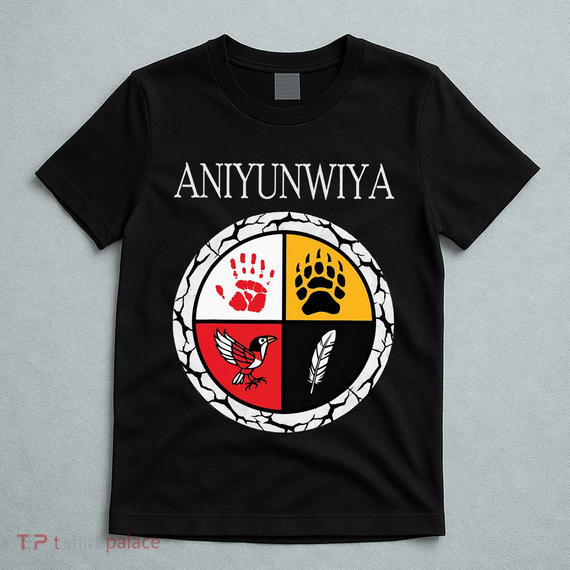 Aniyunwiya Cherokee Nation Native American Medicine Wheel T-Shirt