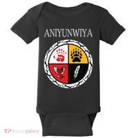 Aniyunwiya Cherokee Nation Native American Medicine Wheel Baby Bodysuit thumb 0