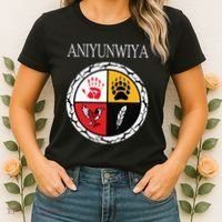 Aniyunwiya Cherokee Nation Native American Medicine Wheel Women's T-Shirt thumb 2