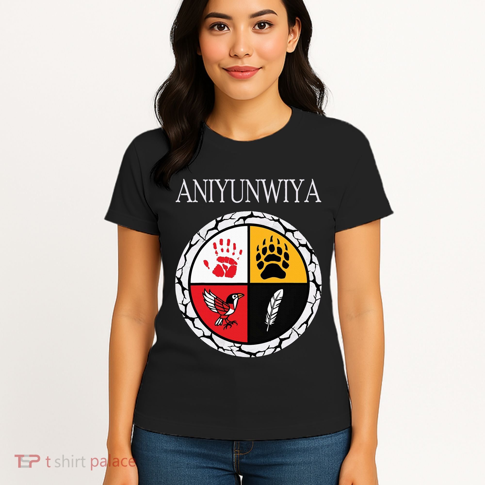 Aniyunwiya Cherokee Nation Native American Medicine Wheel Women's T-Shirt