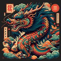Animated Chinese New Year Dragon 2024  Beanie thumb 2