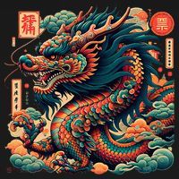 Animated Chinese New Year Dragon 2024  Women's Hoodie thumb 2