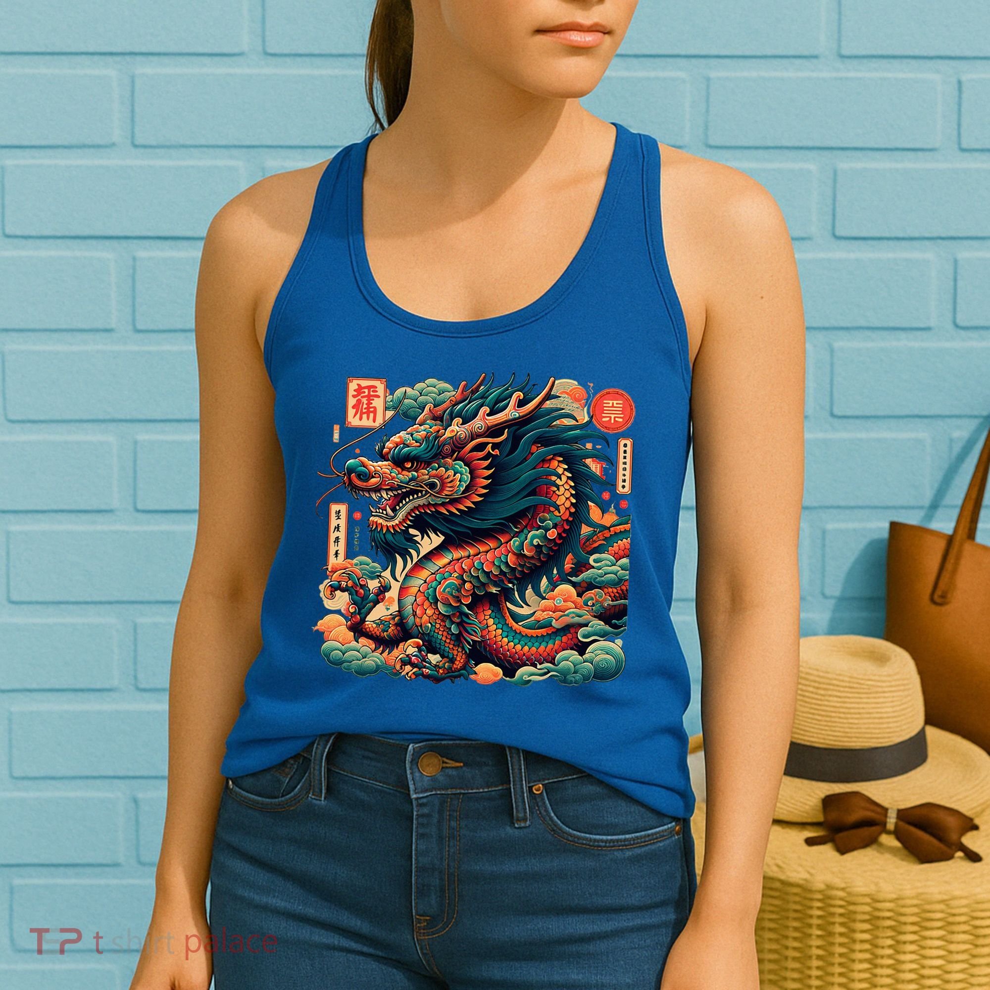 Animated Chinese New Year Dragon 2024  Women's Tank Top