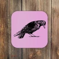 Antique Crow or Raven Coaster thumb 0