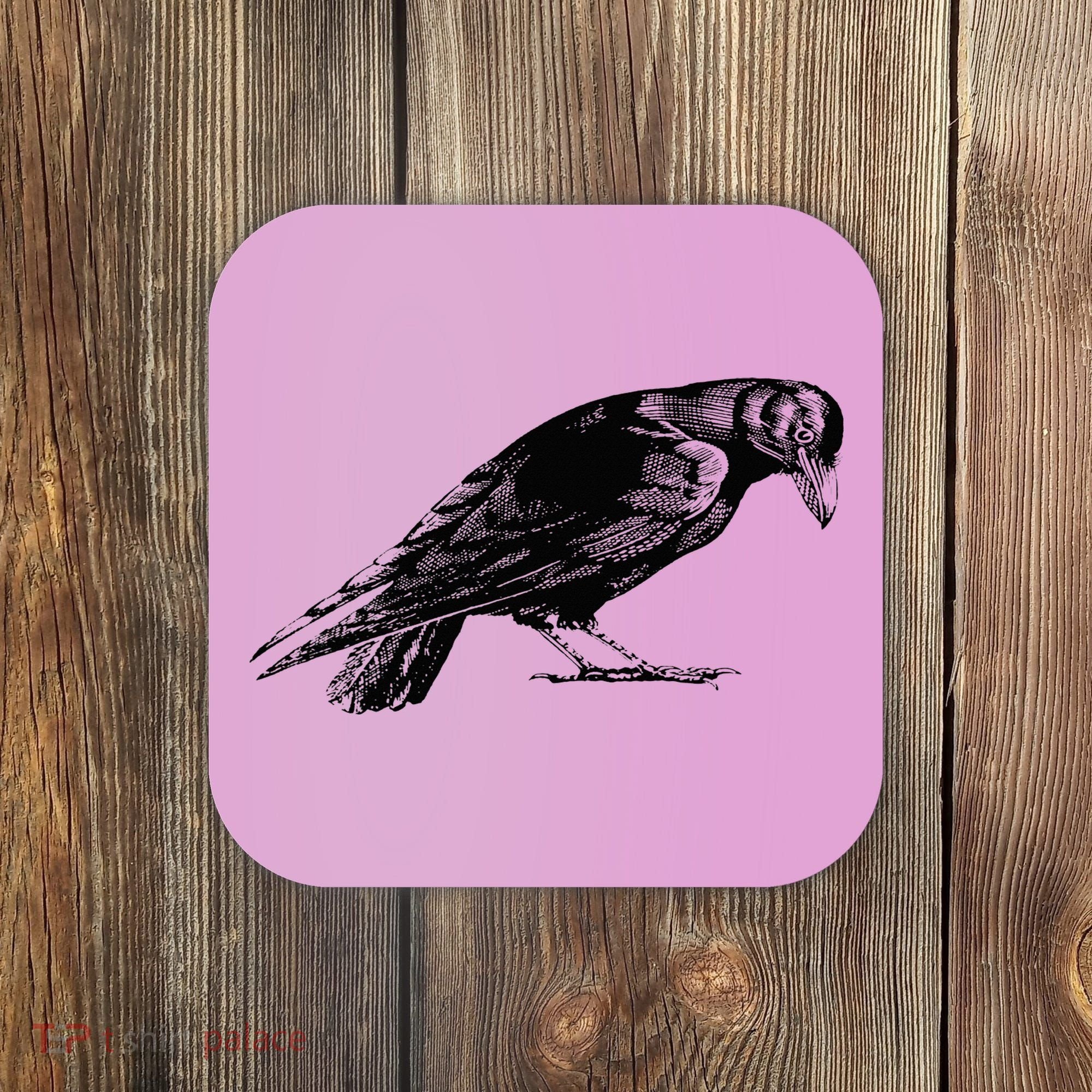 Antique Crow or Raven Coaster