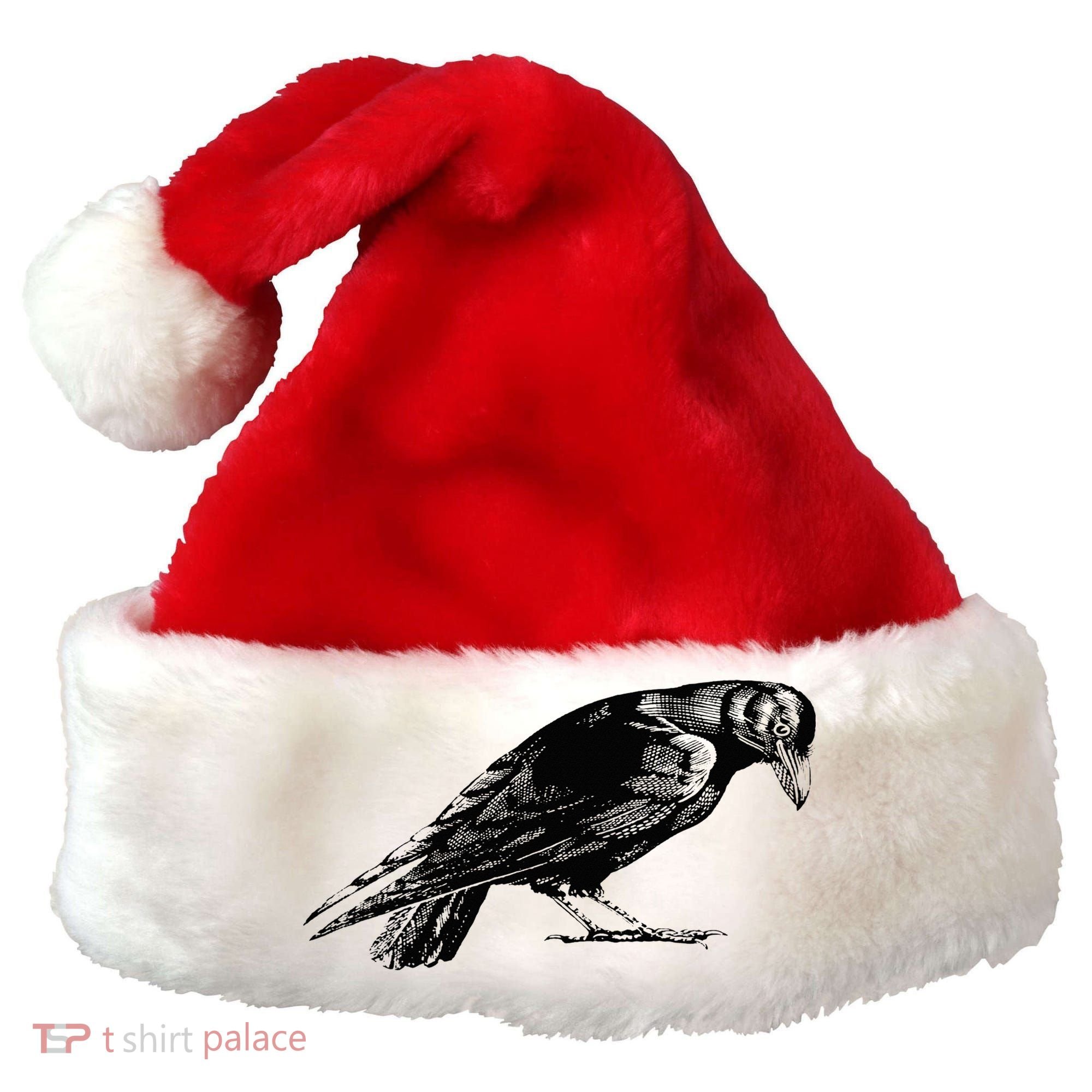Antique Crow or Raven Santa Hat