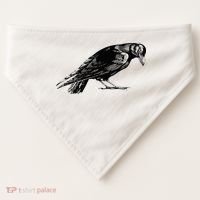 Antique Crow or Raven USA-Made Doggie Bandana thumb 0