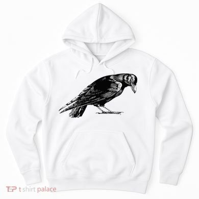Antique Crow or Raven Hoodie