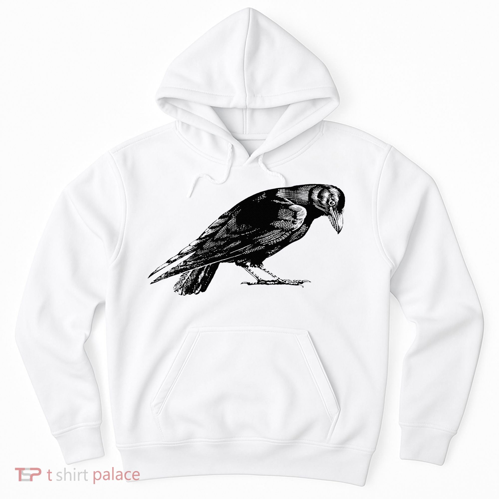 Antique Crow or Raven Hoodie