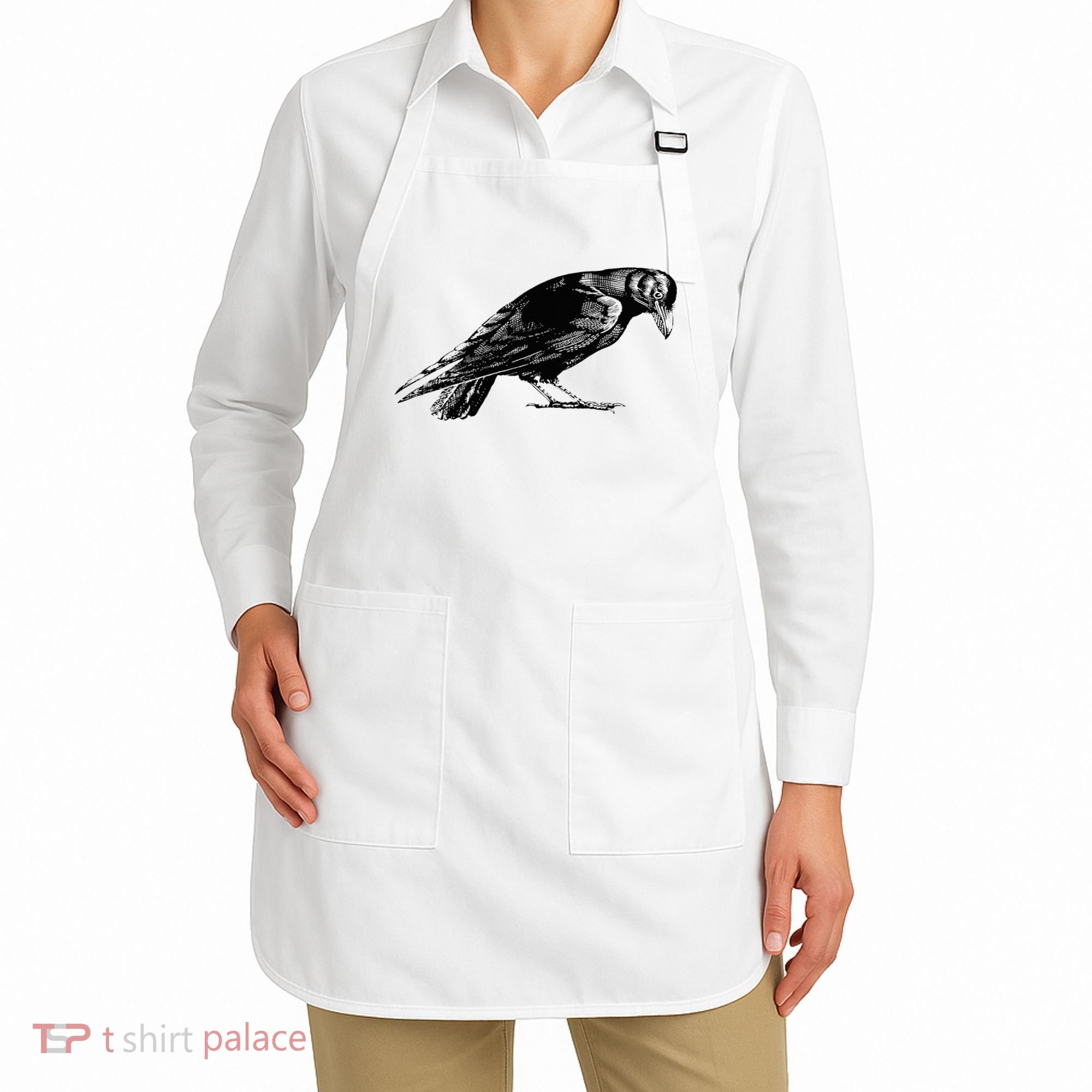 Antique Crow or Raven Apron