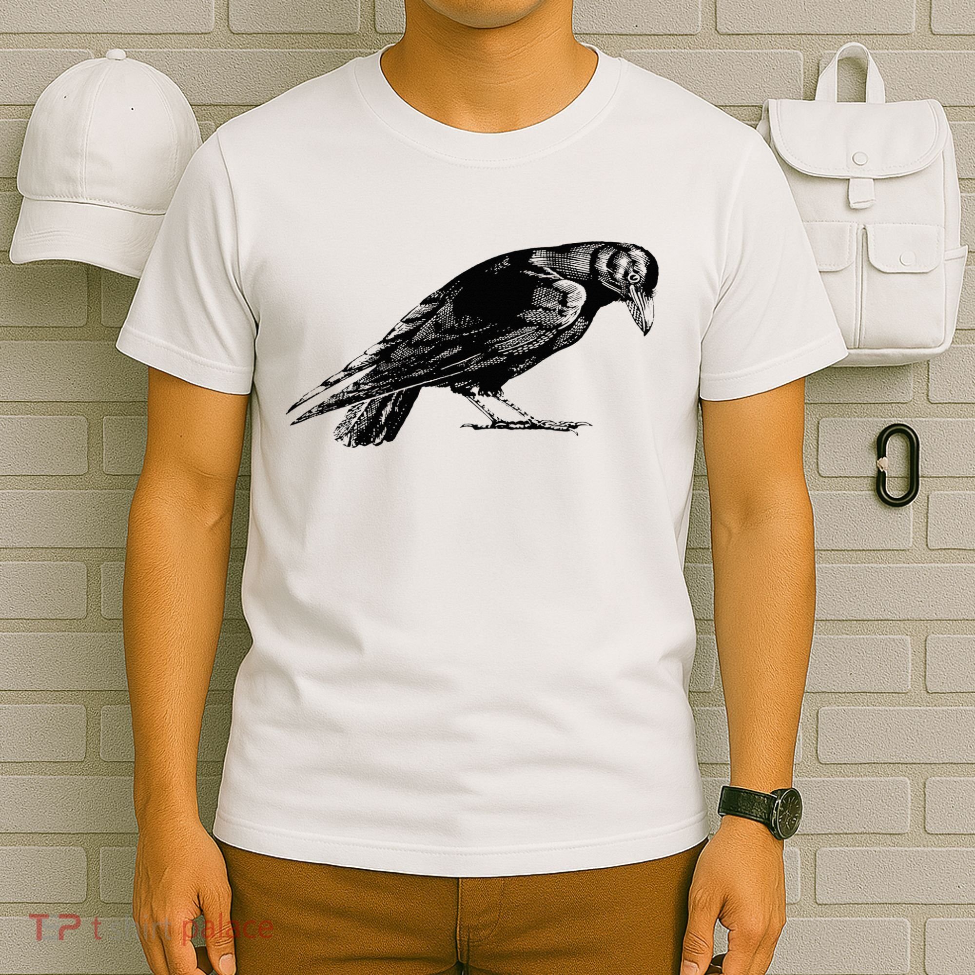 Antique Crow or Raven T-Shirt