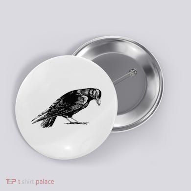 Antique Crow or Raven Button