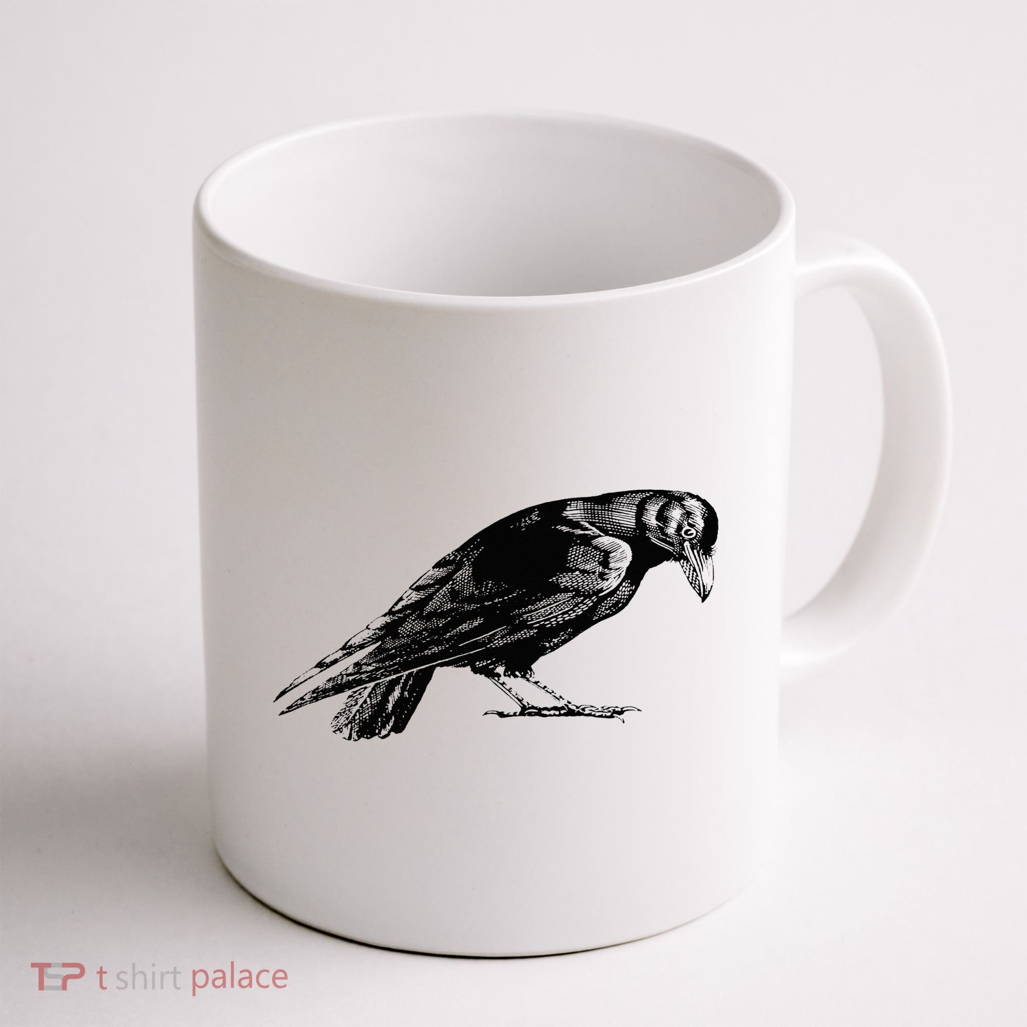 Antique Crow or Raven Coffee Mug