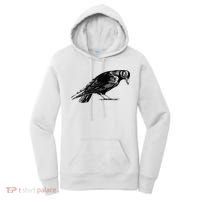 Antique Crow or Raven Women's Hoodie thumb 0